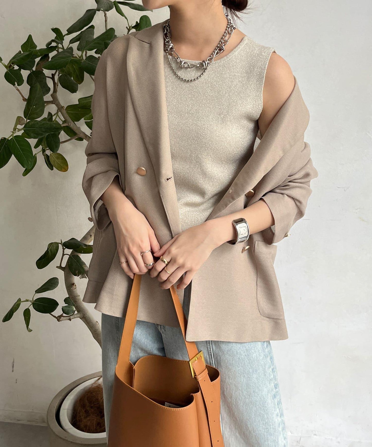 前後兩用閃亮網眼坦克衫