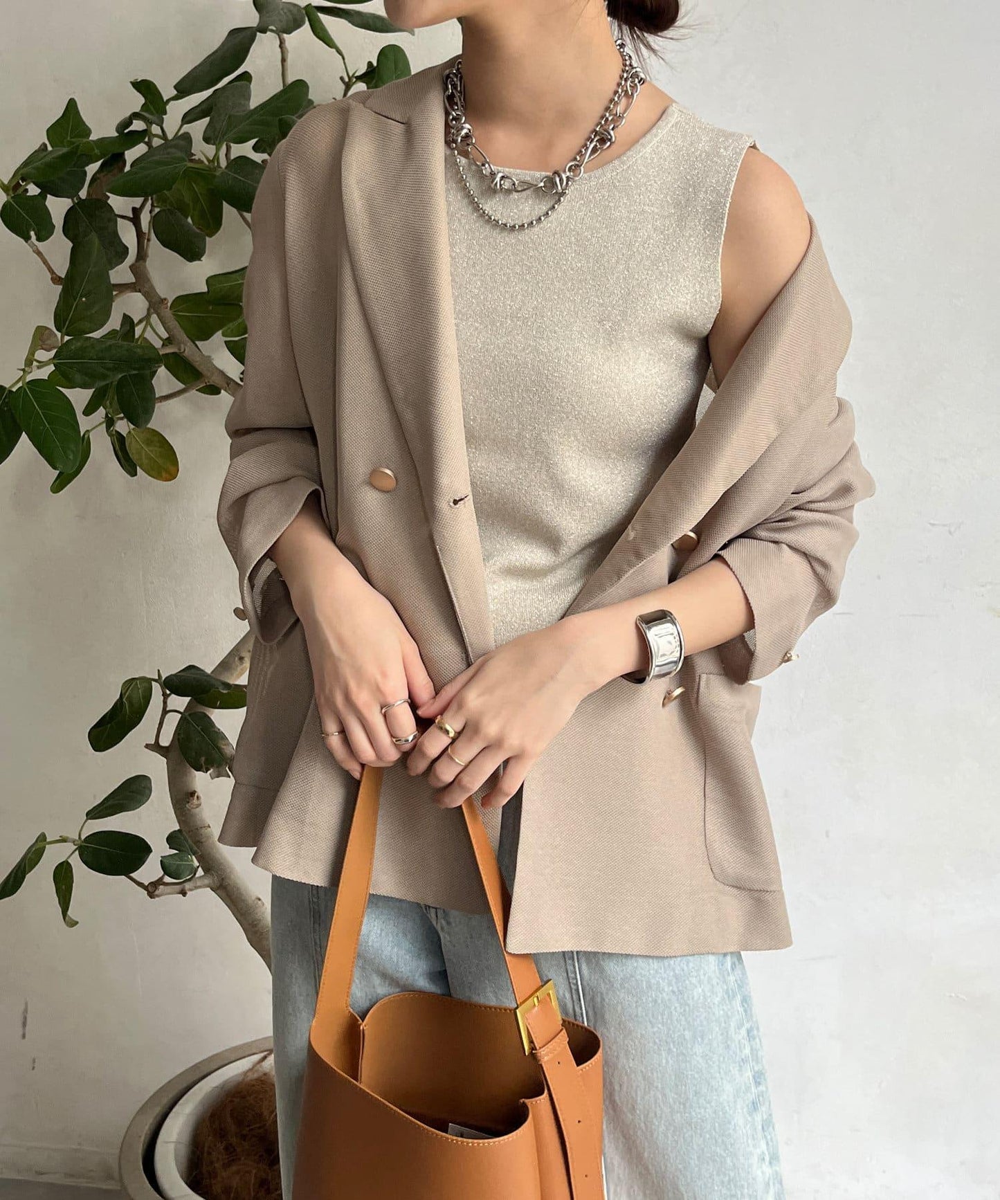 前後兩用閃亮網眼坦克衫