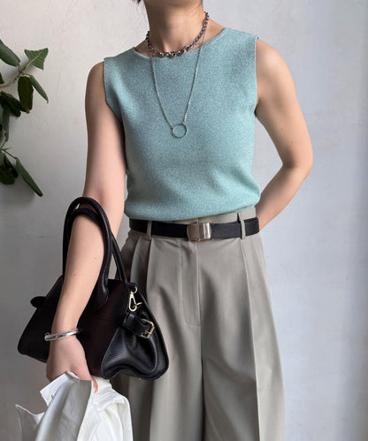 前後兩用閃亮網眼坦克衫