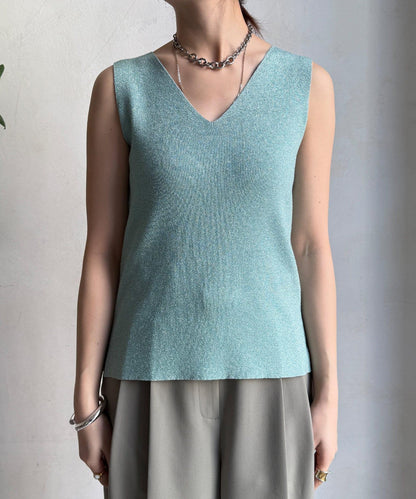 前後兩用閃亮網眼坦克衫