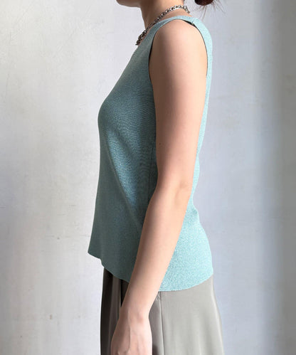 前後兩用閃亮網眼坦克衫