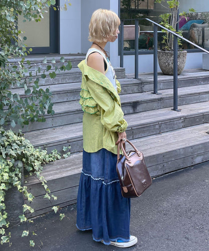 配色拼接織帶標誌背心