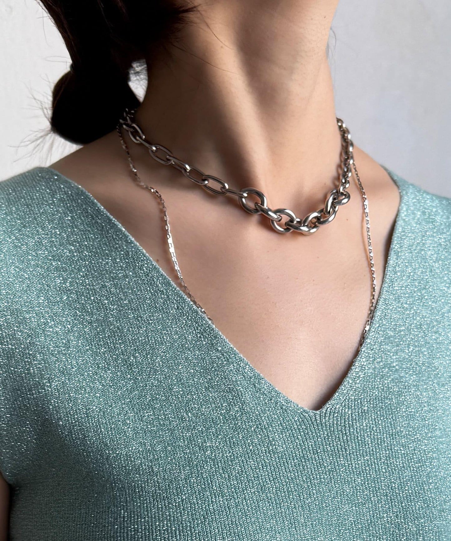 前後兩用閃亮網眼坦克衫