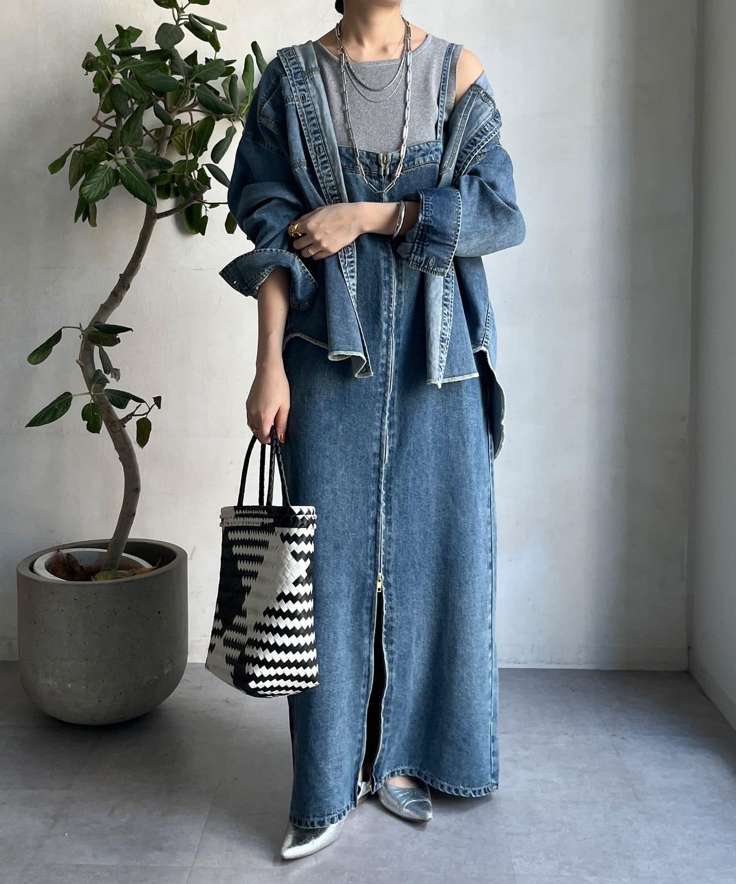 前後兩用閃亮網眼坦克衫