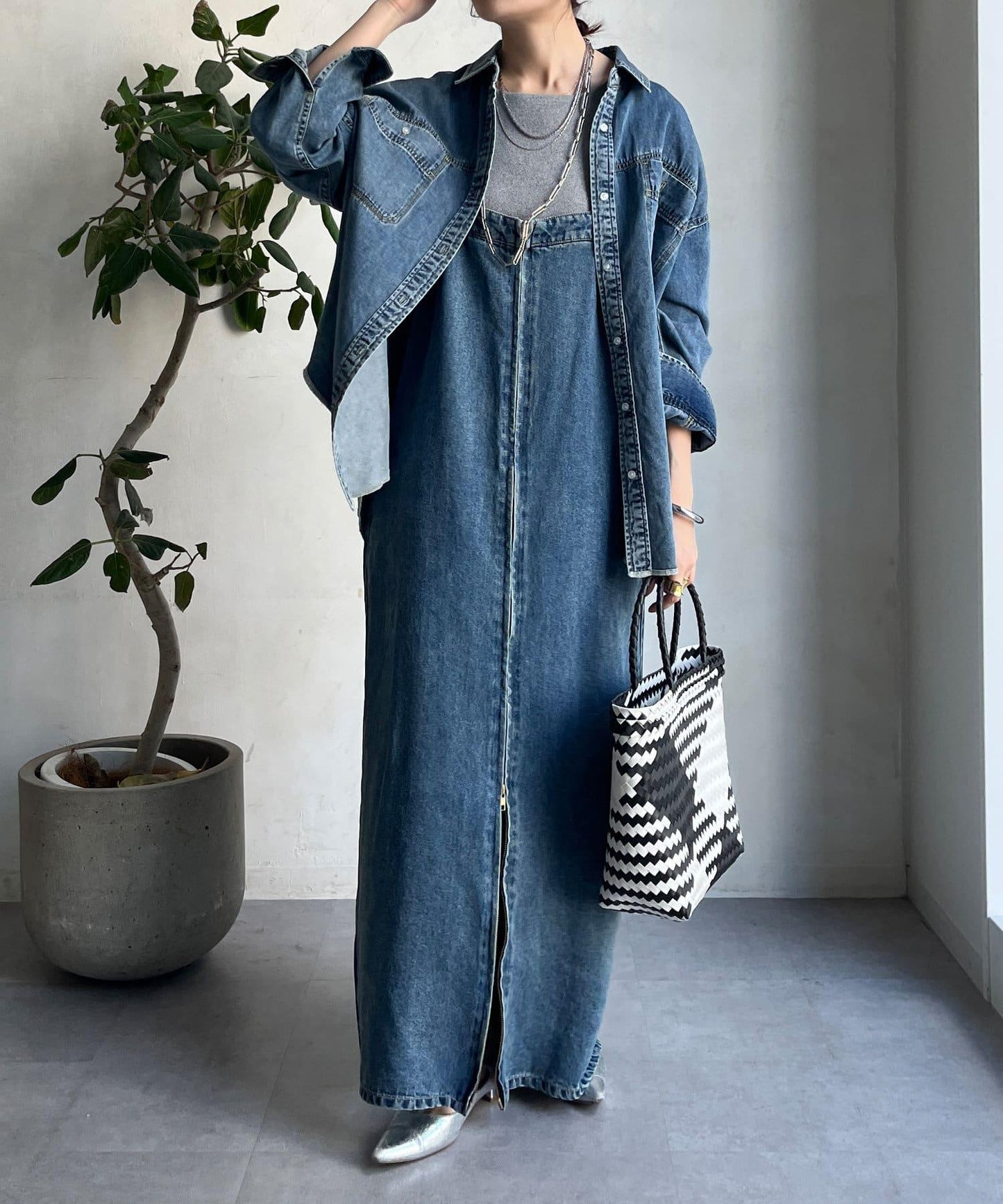 前後兩用閃亮網眼坦克衫