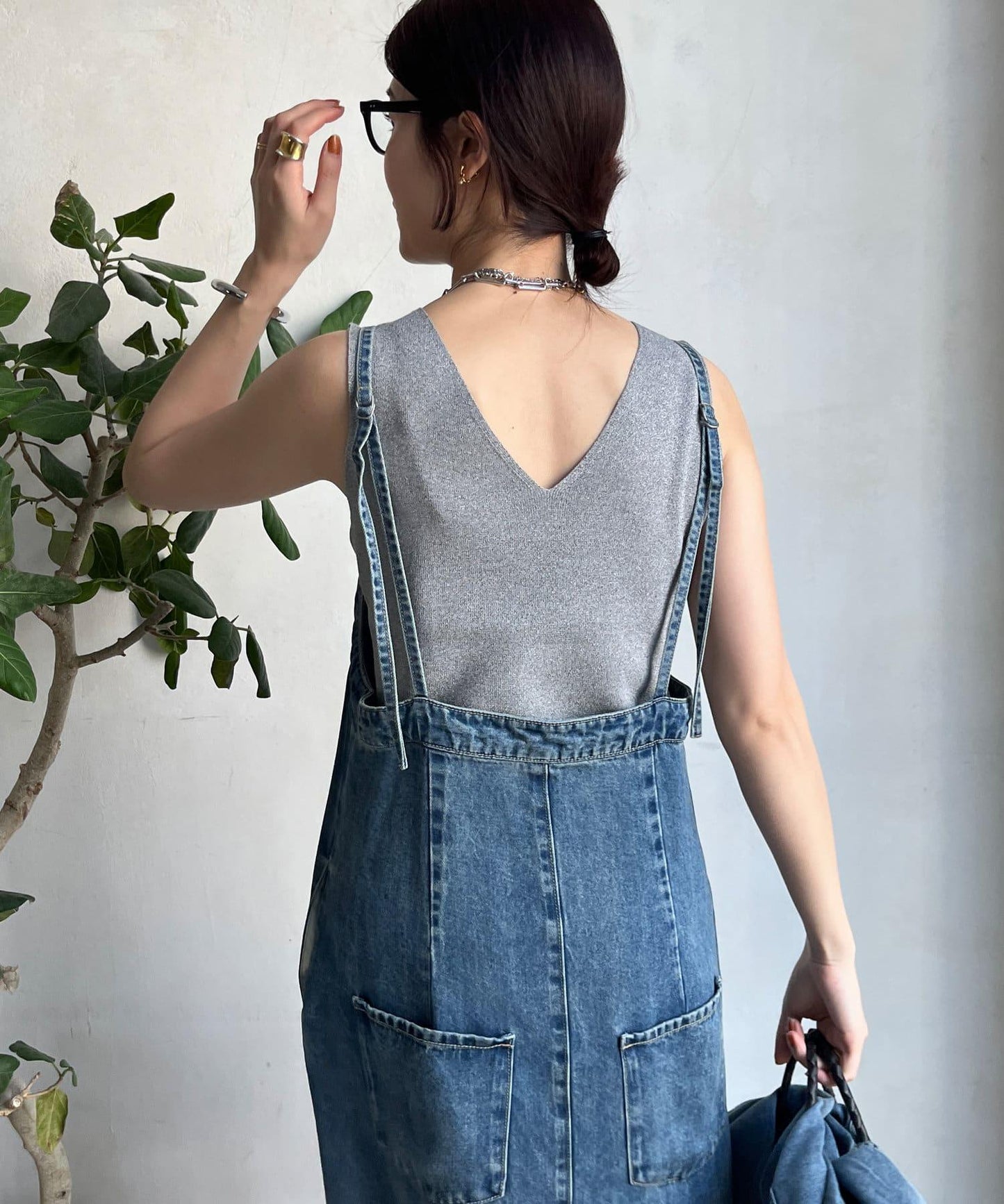 前後兩用閃亮網眼坦克衫