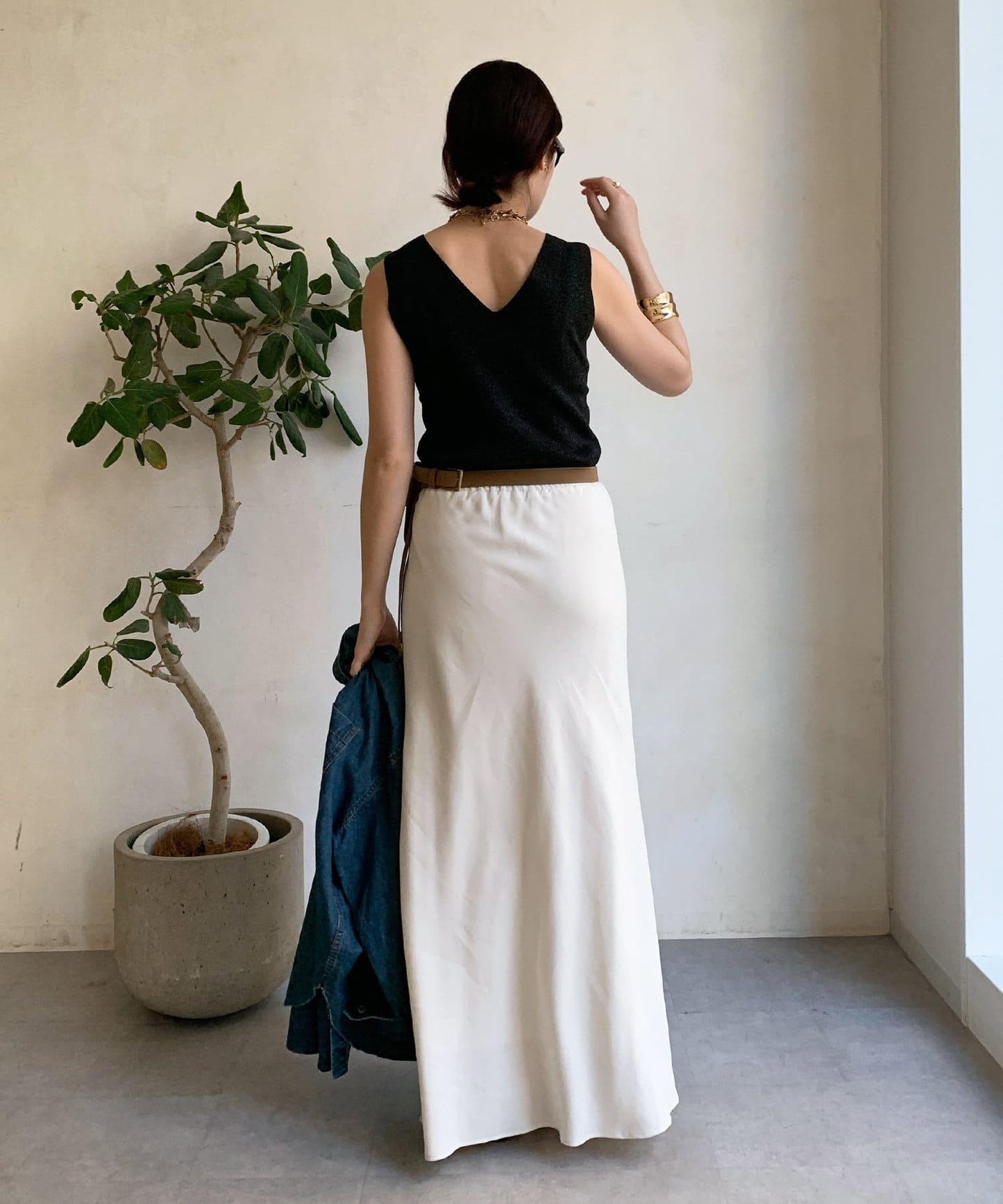 前後兩用閃亮網眼坦克衫