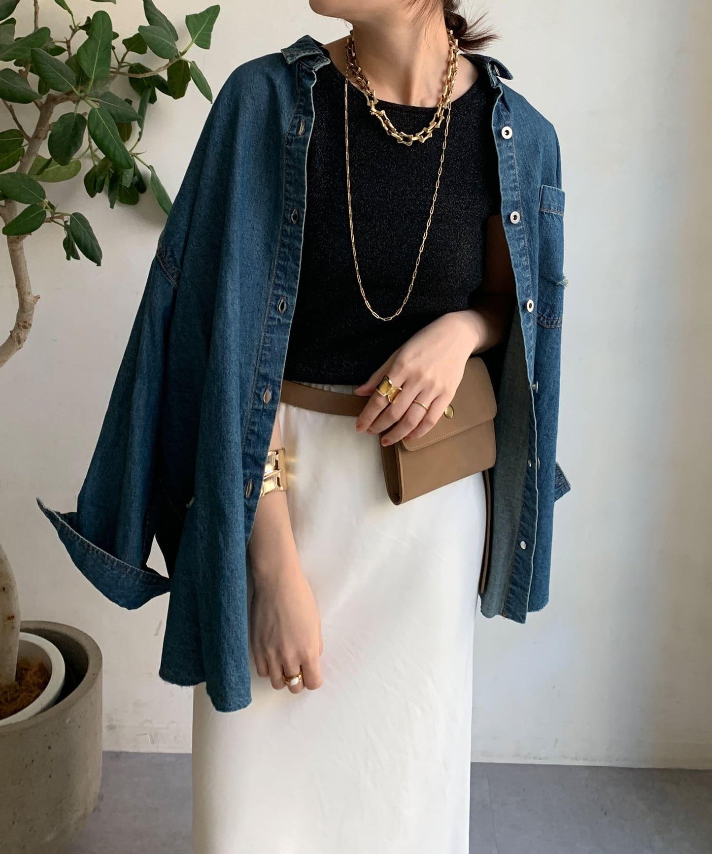 前後兩用閃亮網眼坦克衫