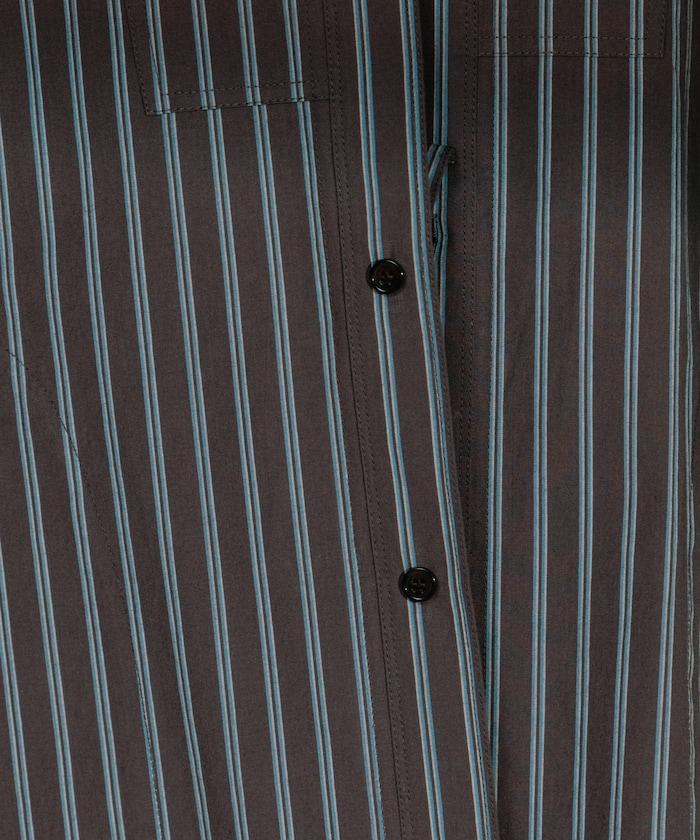 揹帶蝴蝶結條紋襯衫