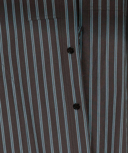 揹帶蝴蝶結條紋襯衫