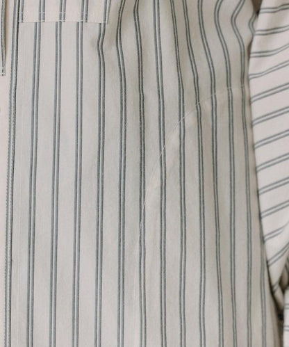 揹帶蝴蝶結條紋襯衫