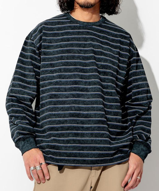 粉色加工 可逆款 邊框 長袖T恤