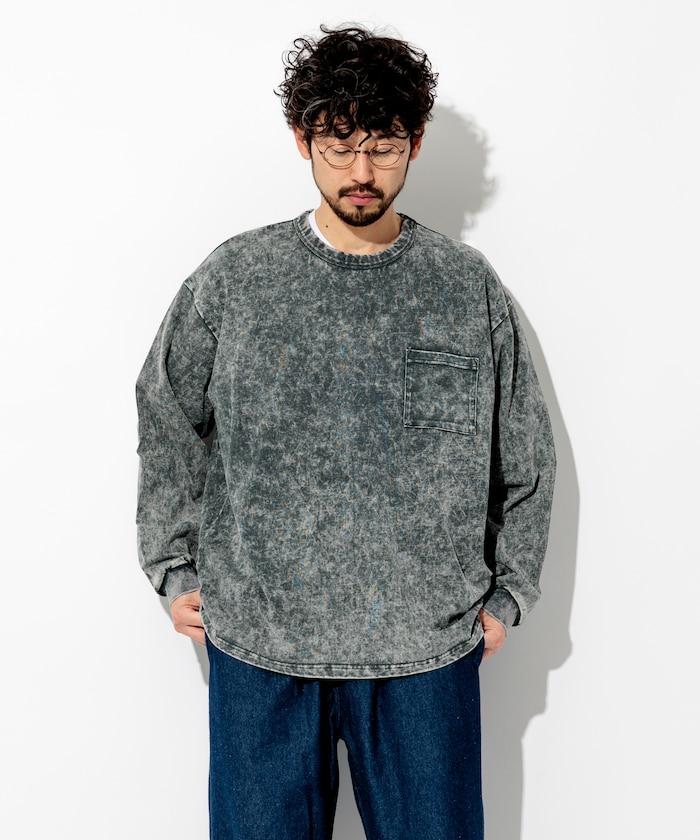 舒適版型 粉飾處理 長袖T恤