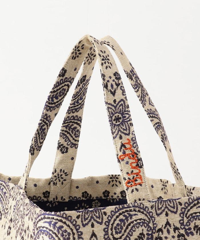 復古印花頭巾提花手提包