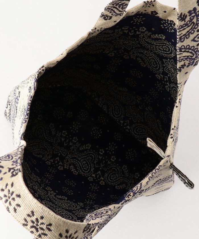 復古印花頭巾提花手提包