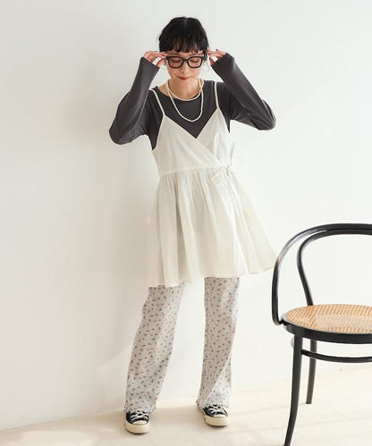 印度卡什米爾吊帶長款束腰襯衫