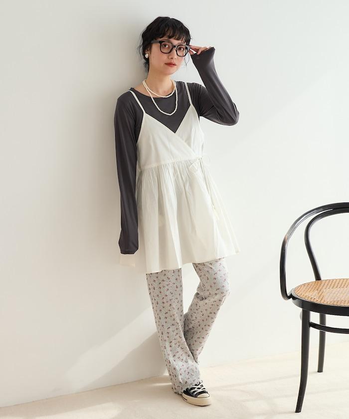 印度卡什米爾吊帶長款束腰襯衫