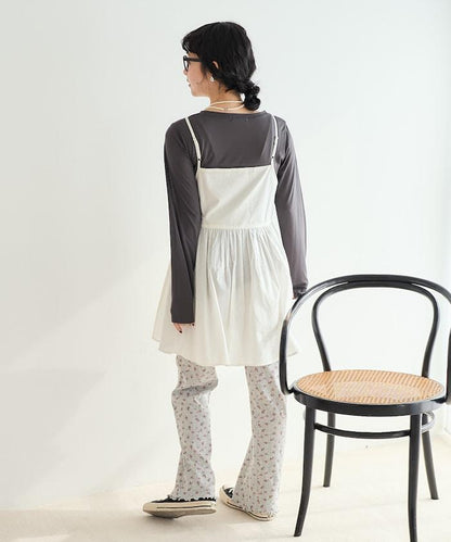 印度卡什米爾吊帶長款束腰襯衫