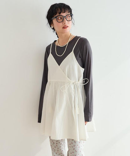 印度卡什米爾吊帶長款束腰襯衫