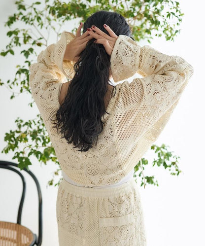 印度拼布蕾絲短外套