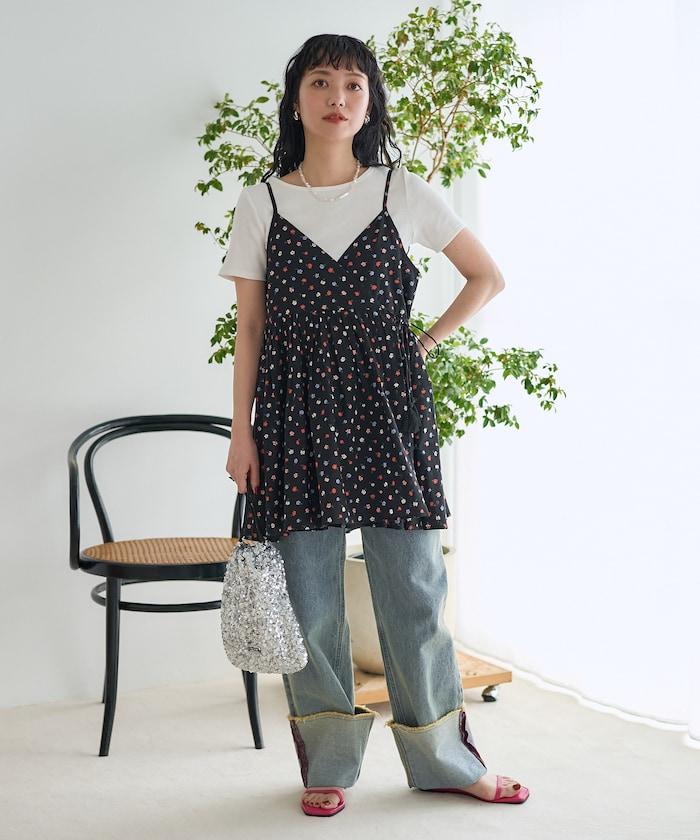 印度卡什米爾吊帶長款束腰襯衫