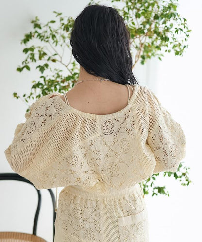 印度拼布蕾絲短外套