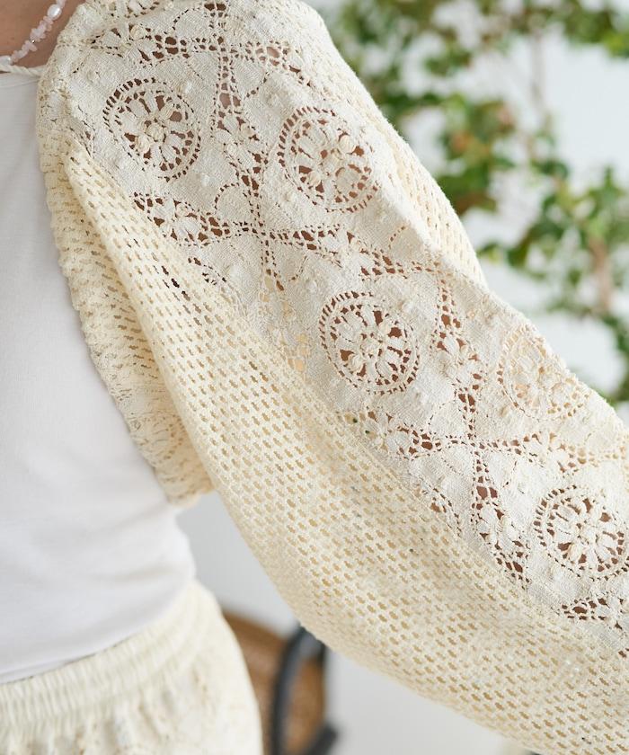 印度拼布蕾絲短外套