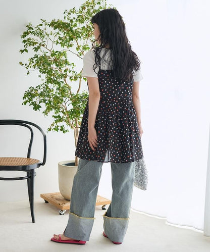 印度卡什米爾吊帶長款束腰襯衫