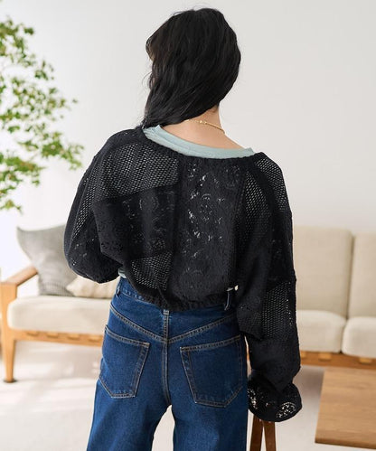 印度拼布蕾絲短外套