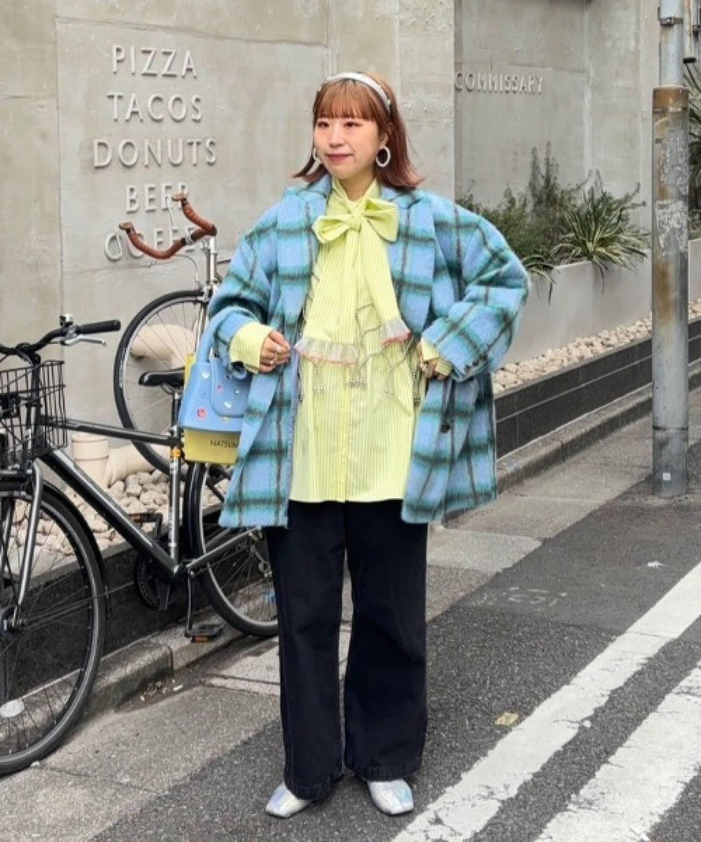 【HS】【momo企劃】條紋兩穿蝴蝶結襯衫