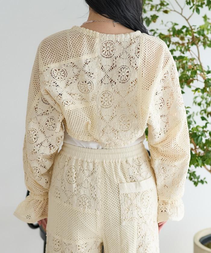 印度拼布蕾絲短外套