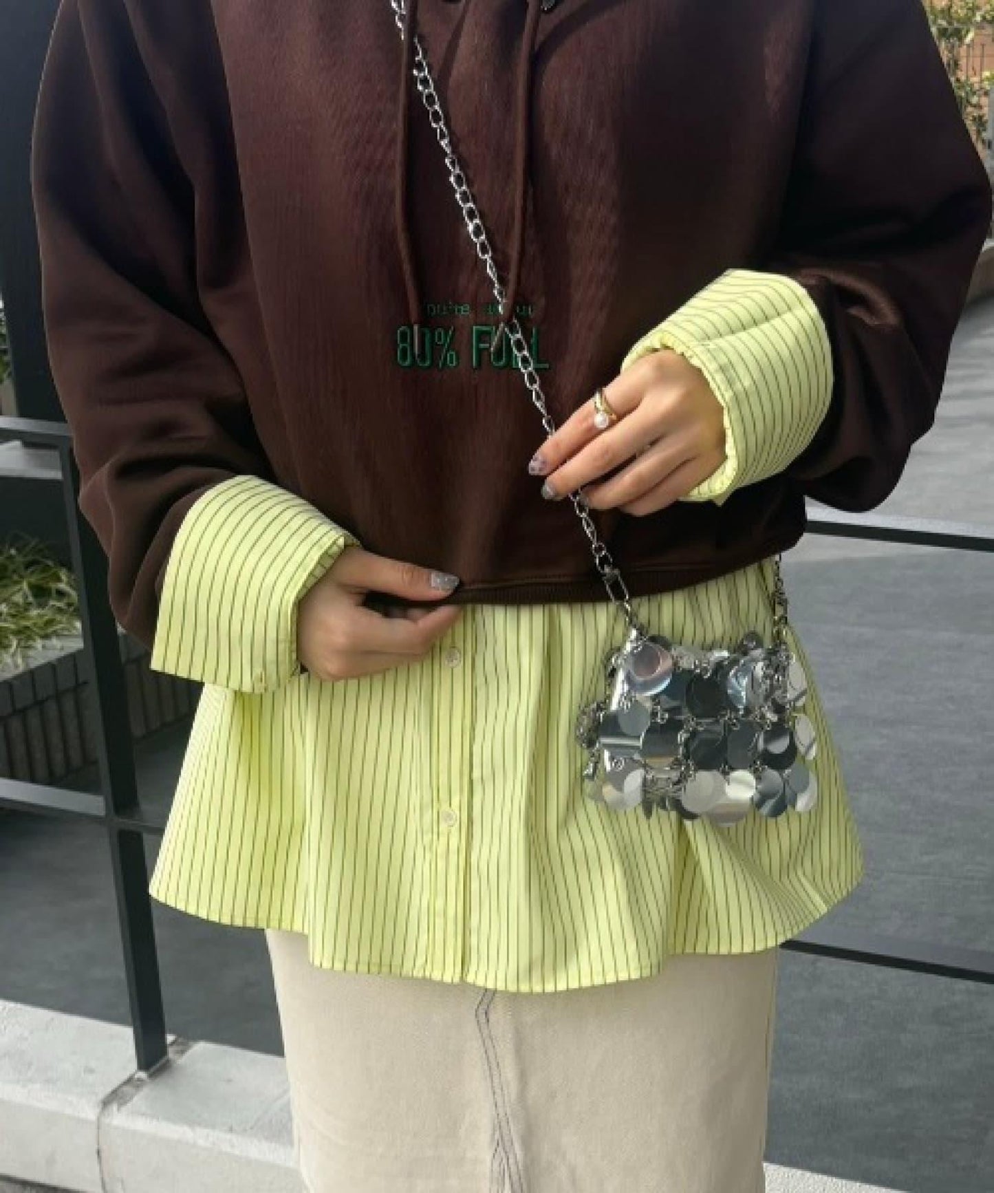 【HS】【momo企劃】條紋兩穿蝴蝶結襯衫