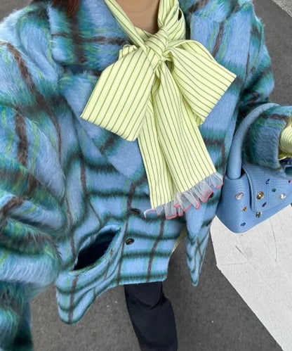 【HS】【momo企劃】條紋兩穿蝴蝶結襯衫