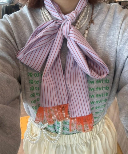 【HS】【momo企劃】條紋兩穿蝴蝶結襯衫