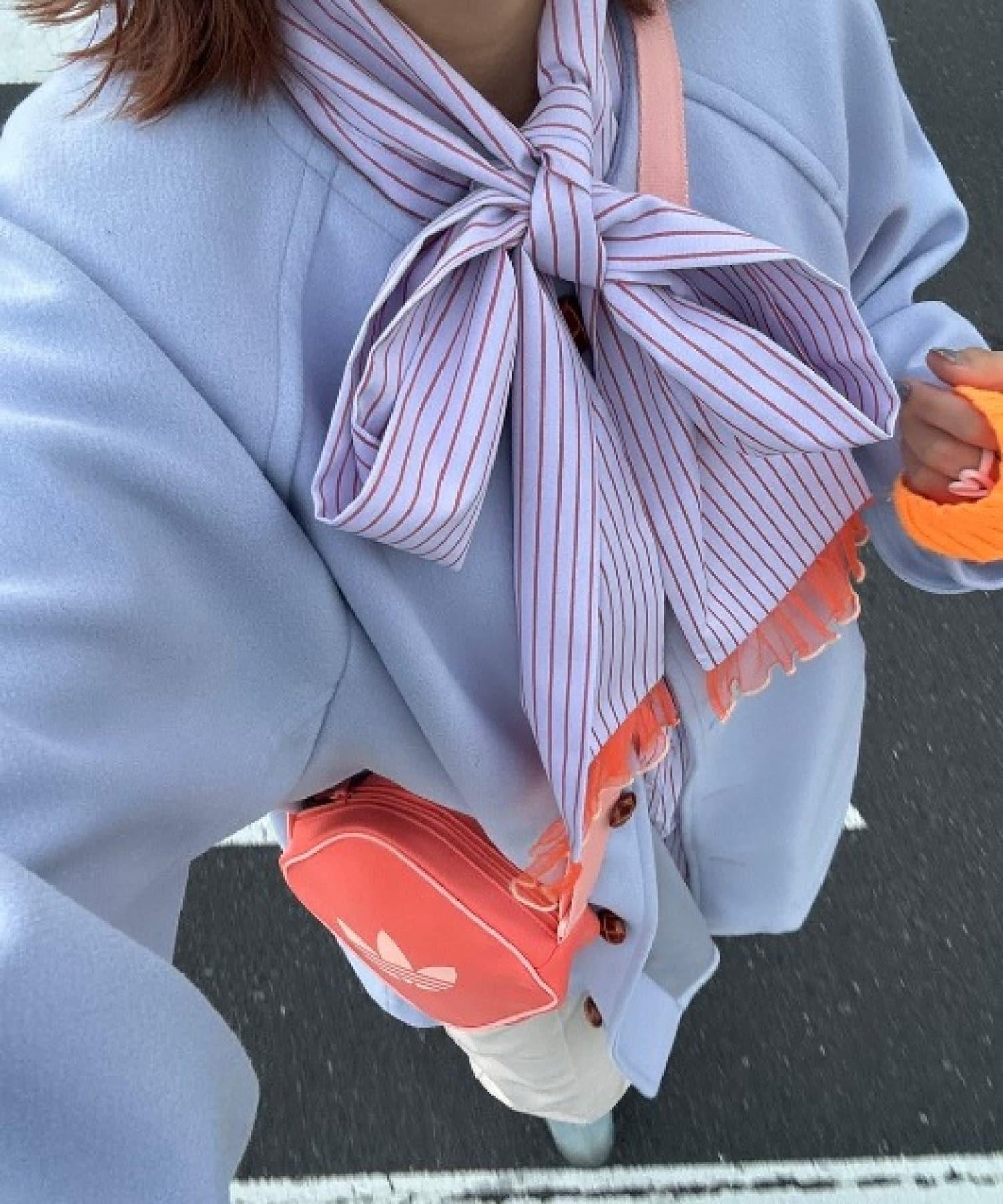 【HS】【momo企劃】條紋兩穿蝴蝶結襯衫