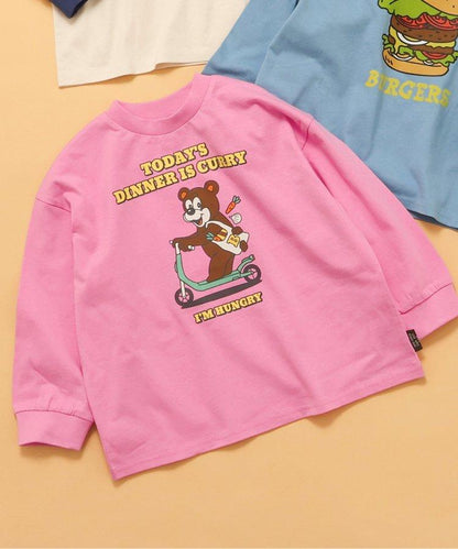 多色印花長袖T恤