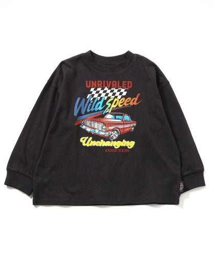 多色印花長袖T恤