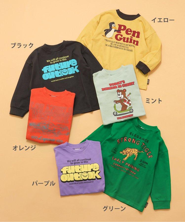 多色印花長袖T恤