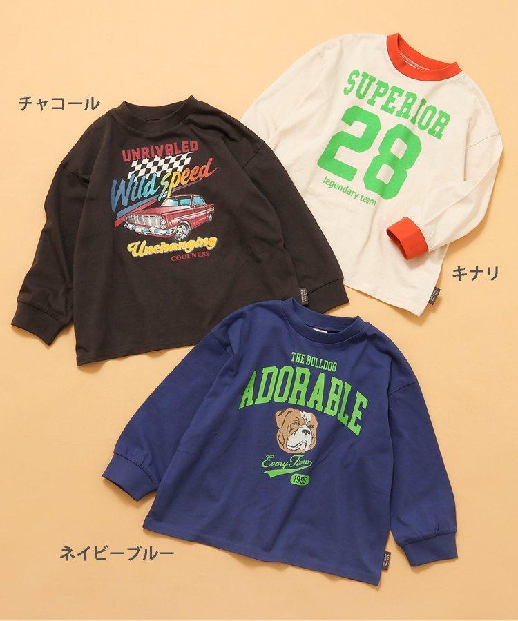 多色印花長袖T恤