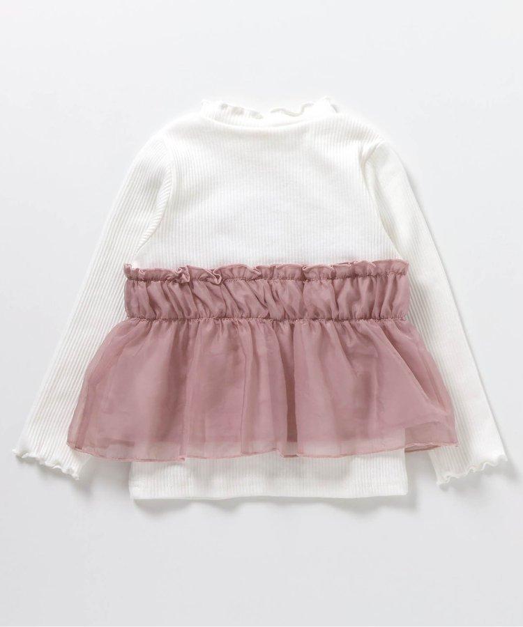 珍珠蝴蝶結拼接上衣