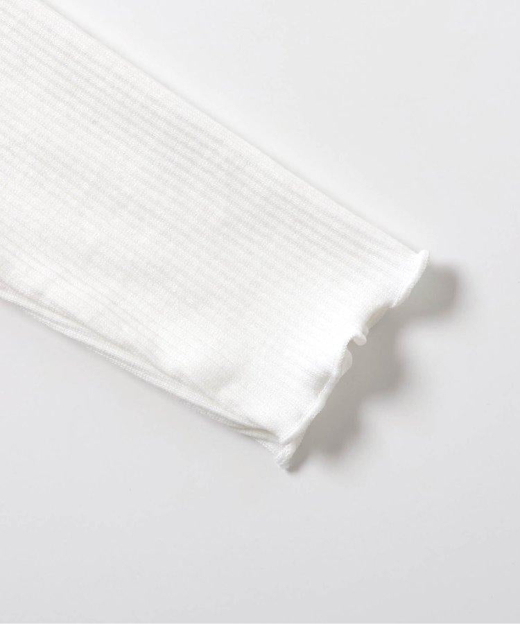 珍珠蝴蝶結拼接上衣