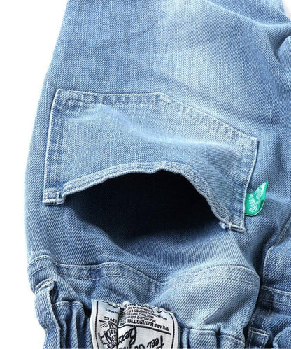 損傷修身牛仔褲 10分褲