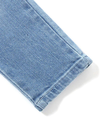 損傷修身牛仔褲 10分褲