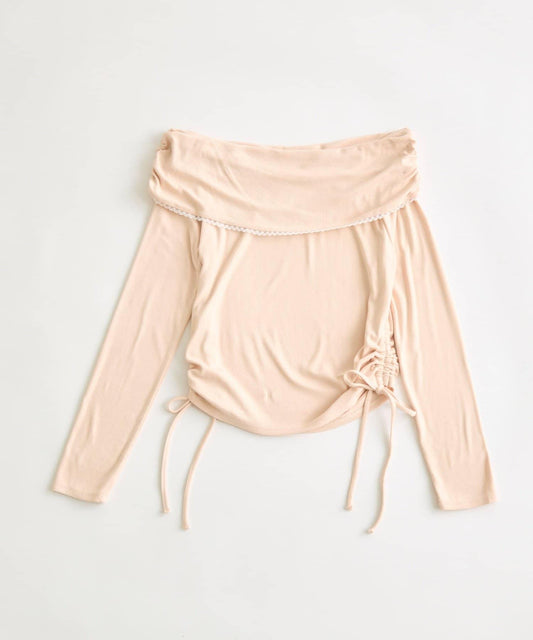 皮克蕾絲露肩上衣