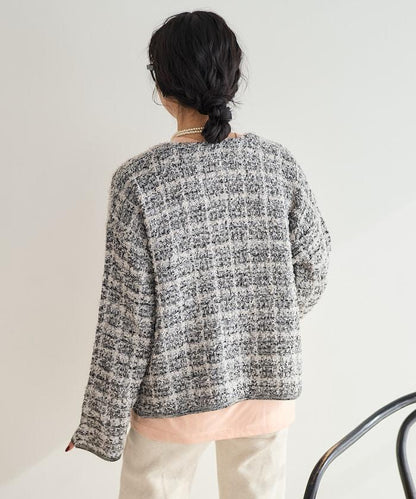 Tweed針織夾克