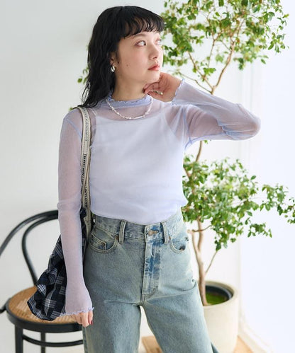 透明閃粉上衣