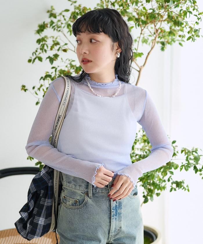 透明閃粉上衣