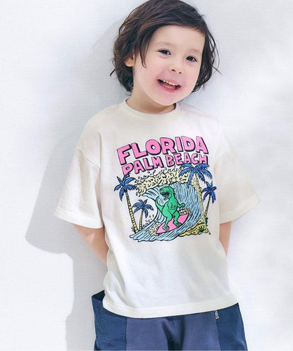 棕櫚灘印花恐龍T恤