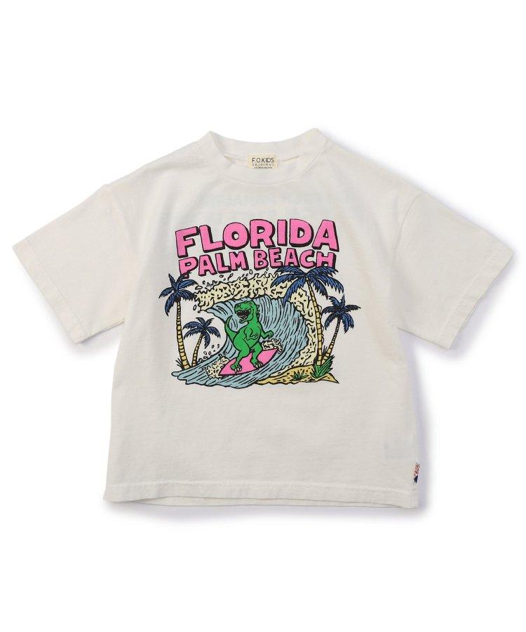 棕櫚灘印花恐龍T恤