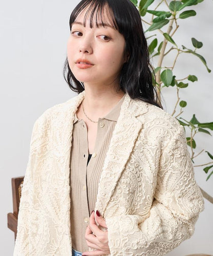 蕾絲針織夾克